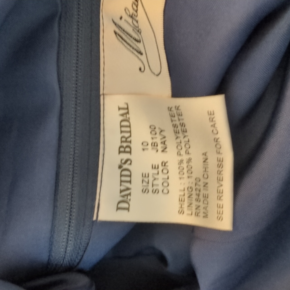 David's bridal Michaelungelo dress size 10 color Navy blue - Picture 6 of 7